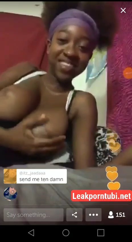 Tina unpacking her fresh  huge round boobs on live stream